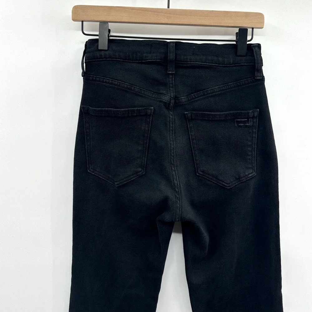AYR The Rocker Straight Leg Crop Raw Hem in Magnetic Black Size 25 - Picture 6 of 13